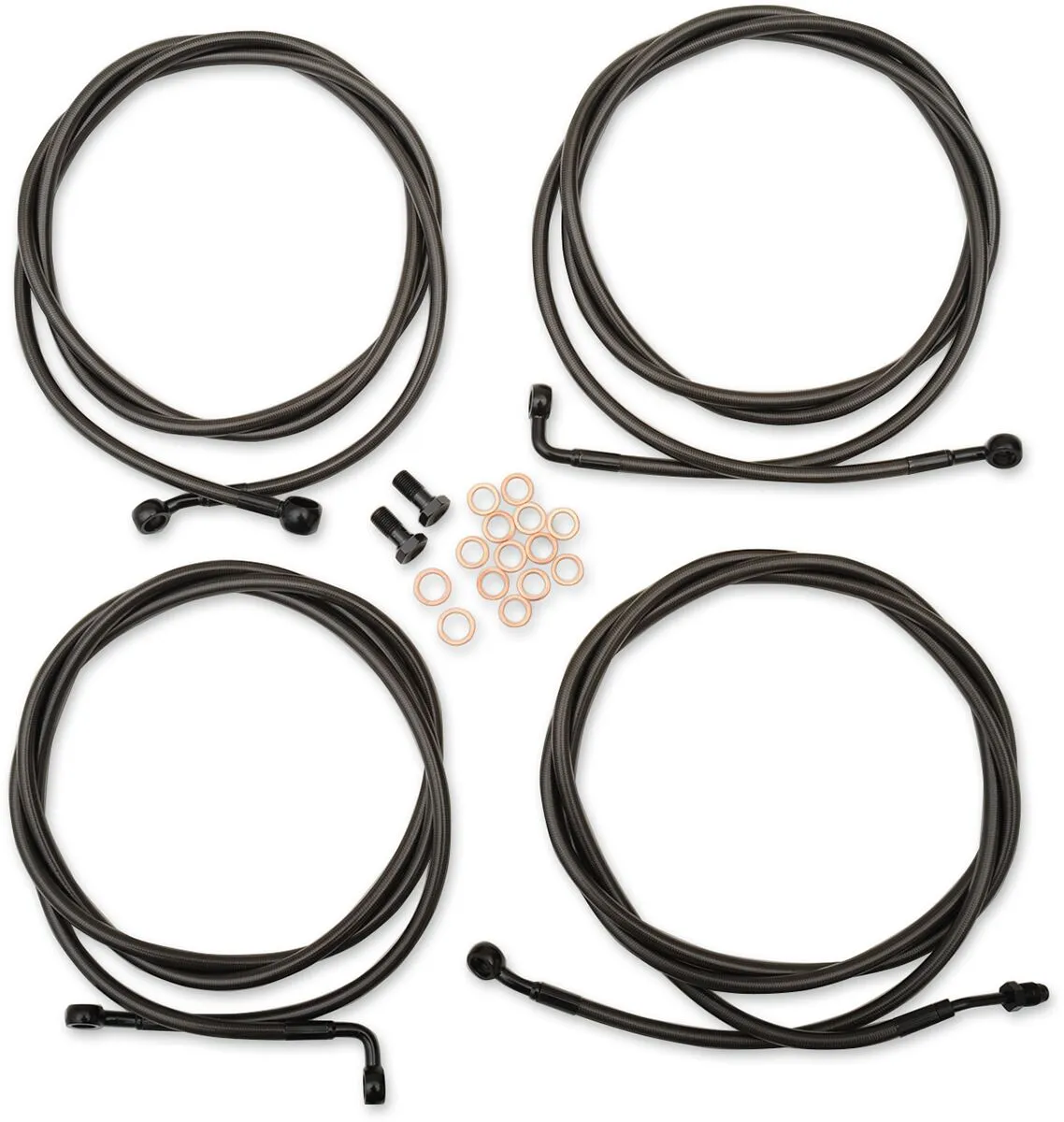 Standard Midnight Braided Handlebar Cable/Brake Line Kit