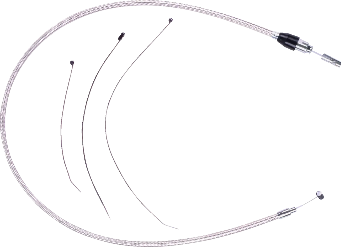 Polished Stainless Quick Connect Upper Clutch Cable