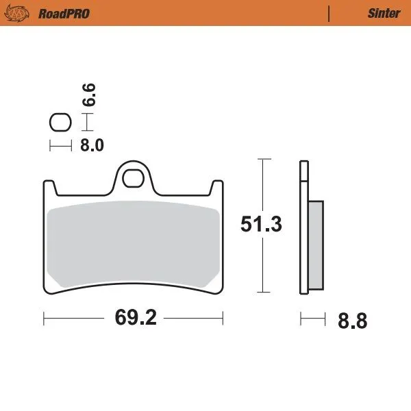 Предни спирачни накладки RoadPRO Sinder