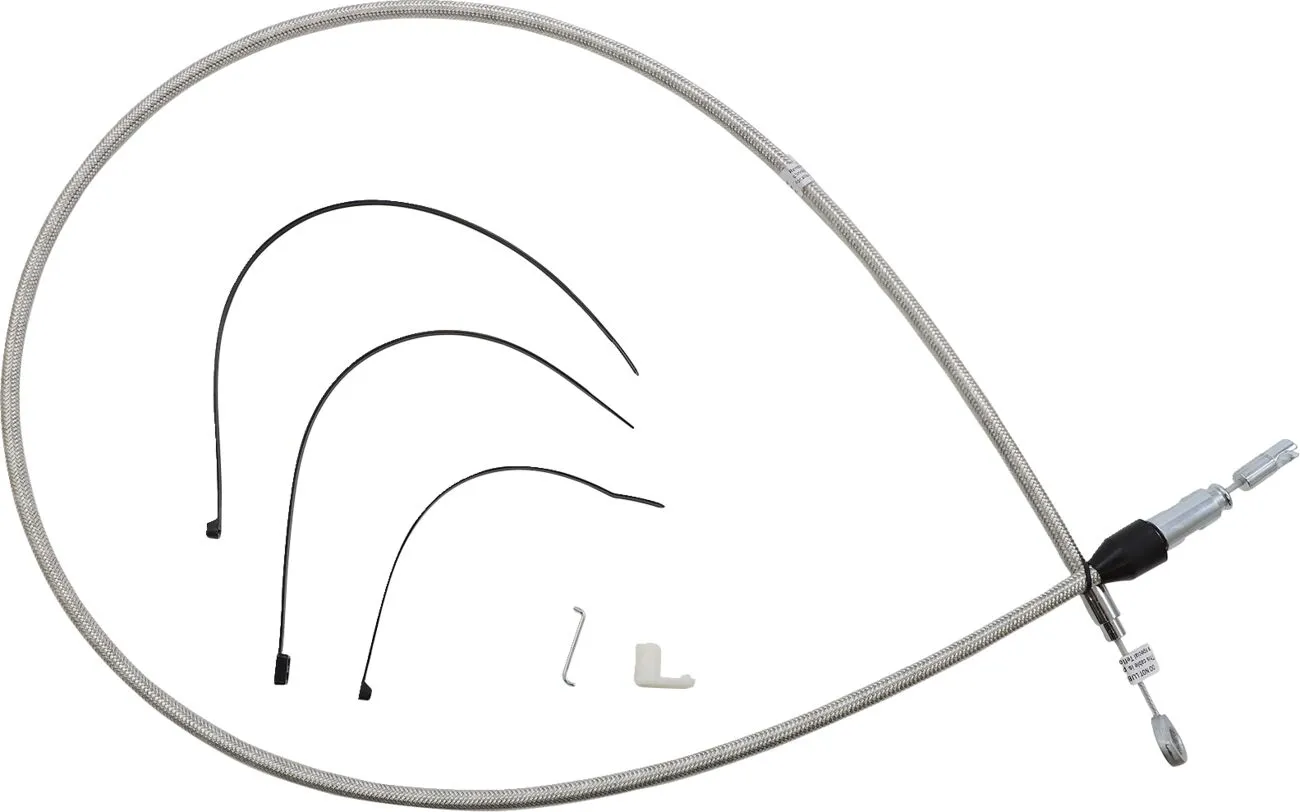 Polished Stainless Quick Connect Upper Clutch Cable