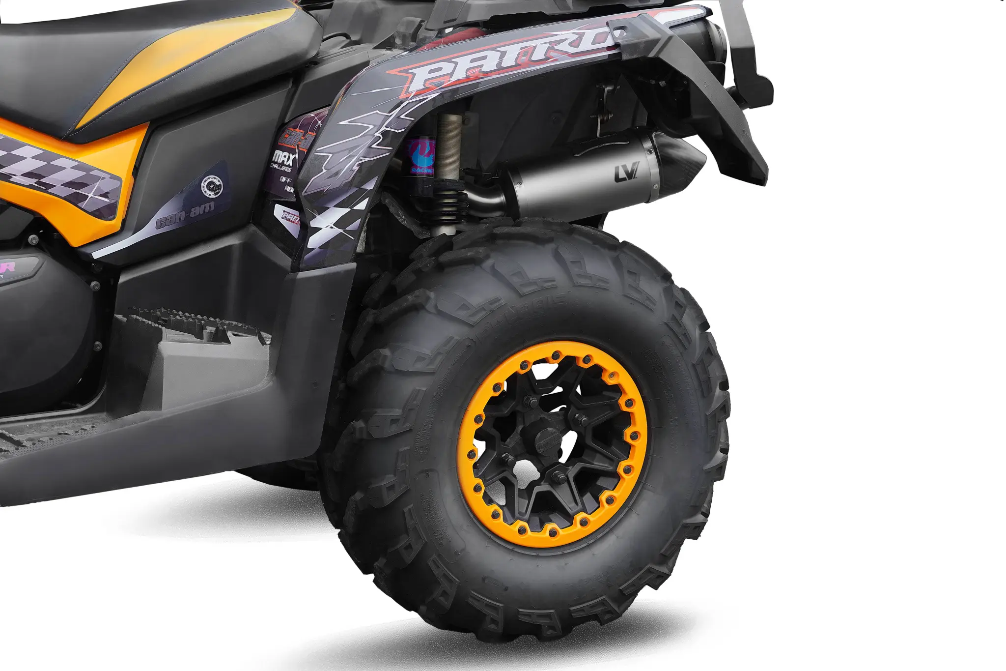 Ауспух LV One Evo от неръждаема стомана Slip-On за ATV