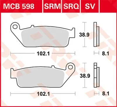 SRM Серия Синтеровани скутерни спирачни накладки