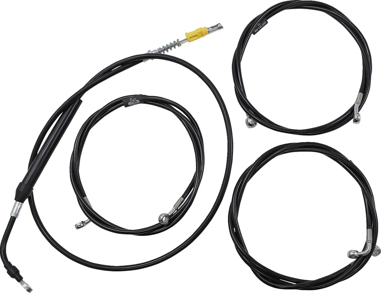 Standard Black Vinyl Handlebar Cable/Brake Line Kit