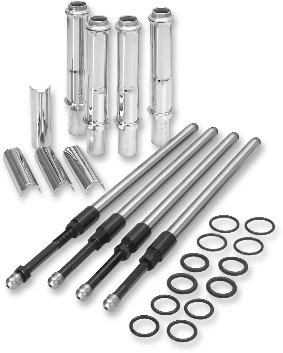 Quickee Pushrod Kit with Chrome Covers