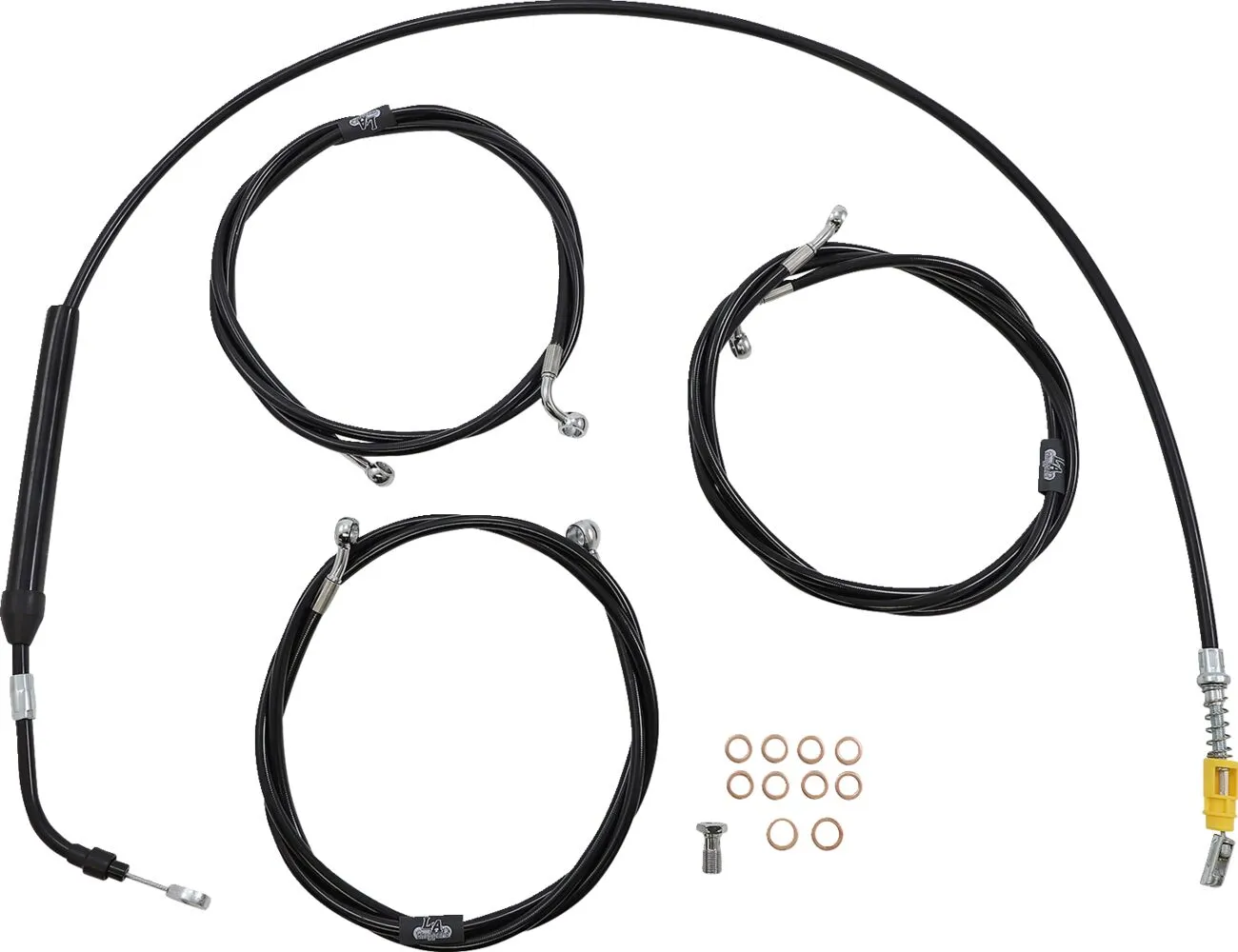 Standard Black Vinyl Handlebar Cable/Brake Line Kit