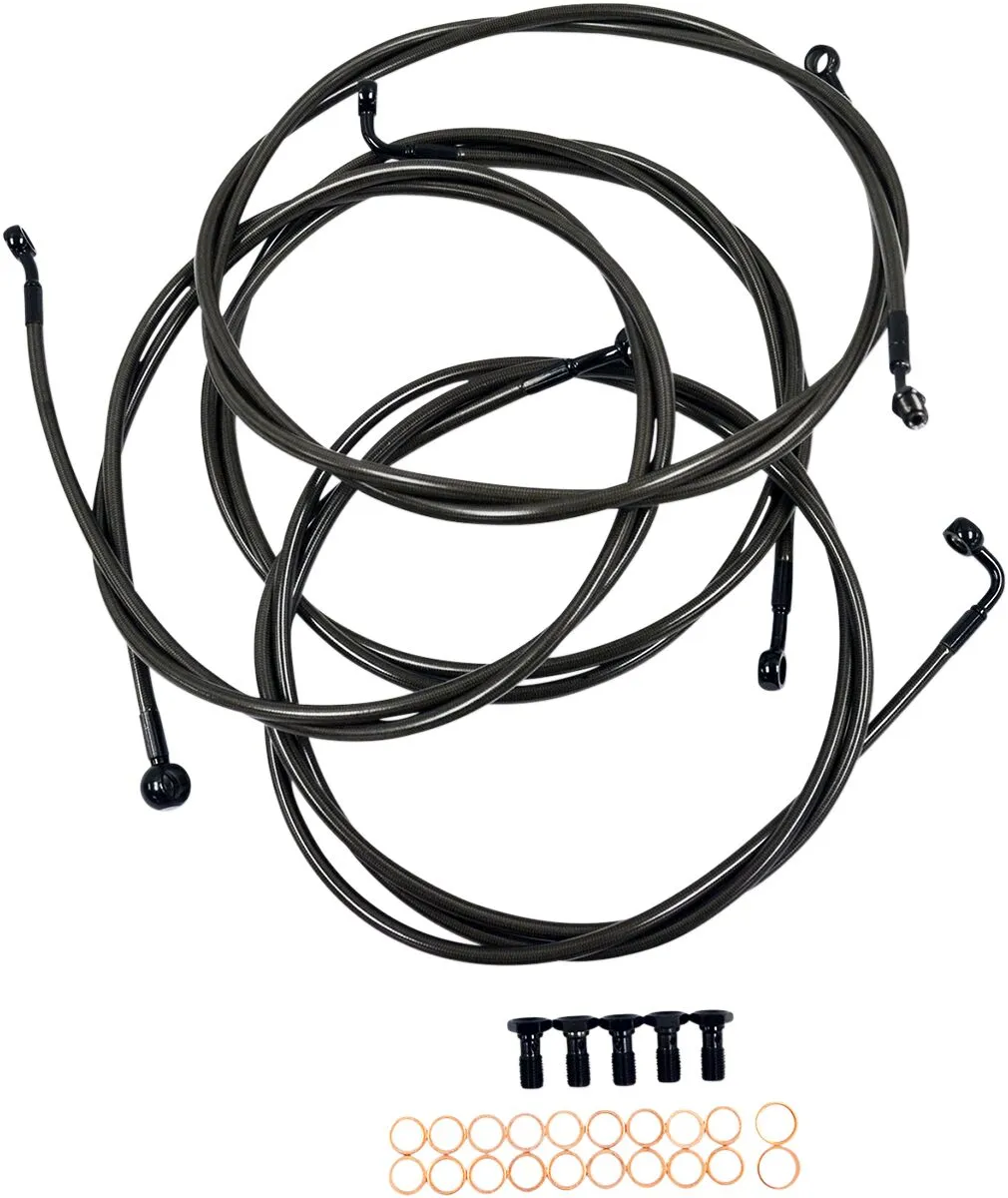 Standard Midnight Braided Handlebar Cable/Brake Line Kit